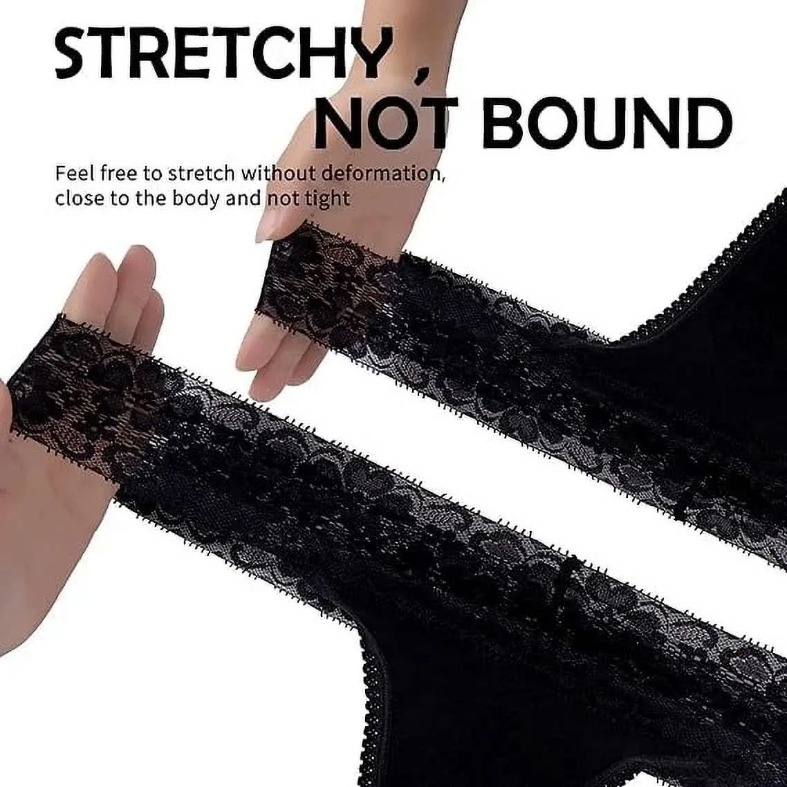 Sexy Lace Thongs for Women Thong Underwear Women Lace T-Back Panties Women Underwear Cotton Thongs Cheeky,10 Pack