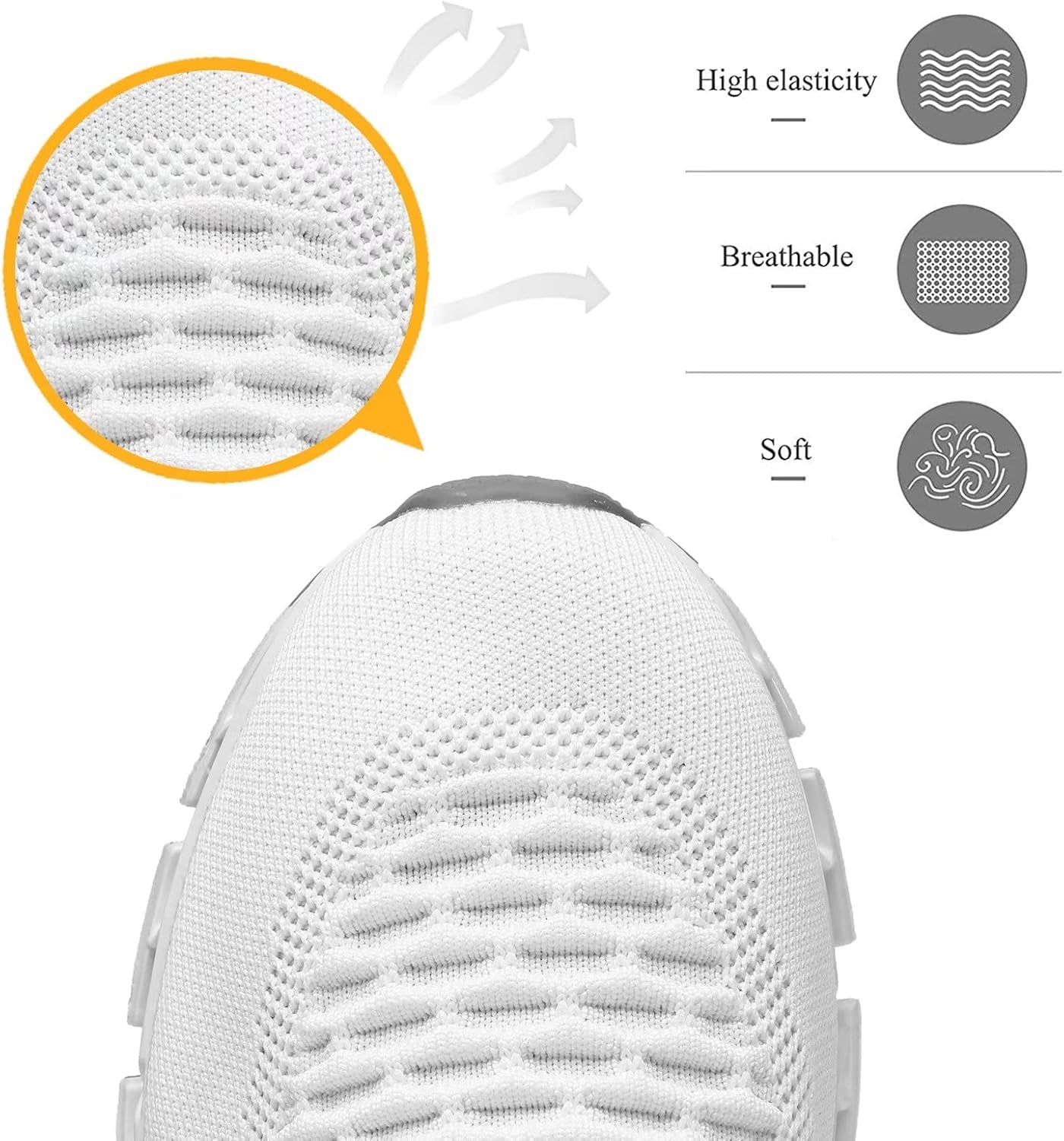 Mens Slip on Running Walking Shoes Blade Tennis Casual Fashion Sneakers Comfort Non Slip Work Sport Athletic Trainer White US 12