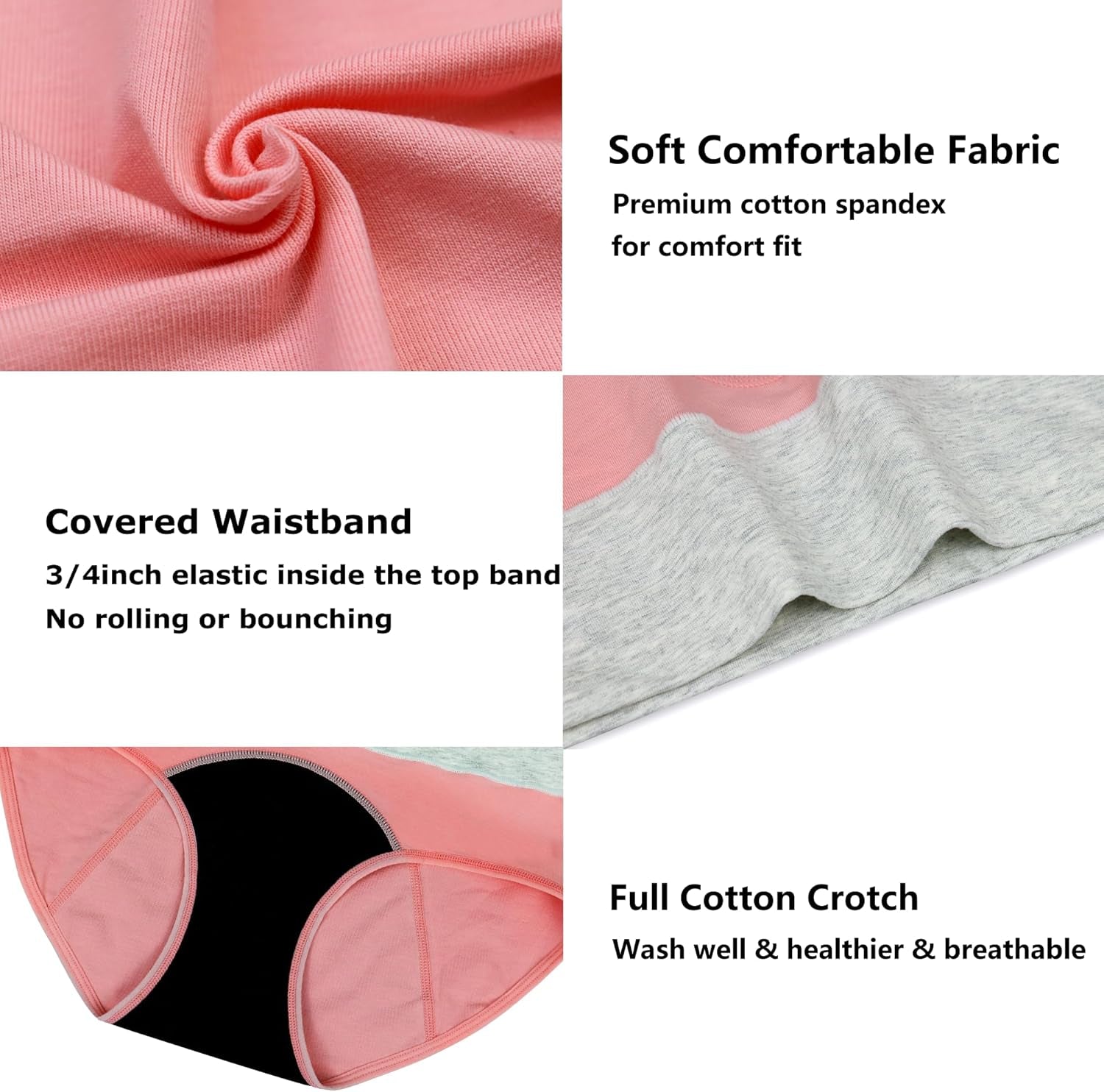 Womens Menstrual Period Panties Cotton Leak Proof Underwear Postpartum Protective Briefs