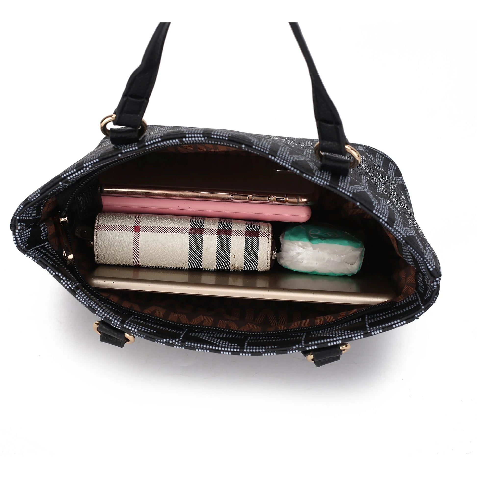 Marimar Women'S Tote Bag with Pouch and Wristlet, Signature 4 Piece Set by Mia K - Red