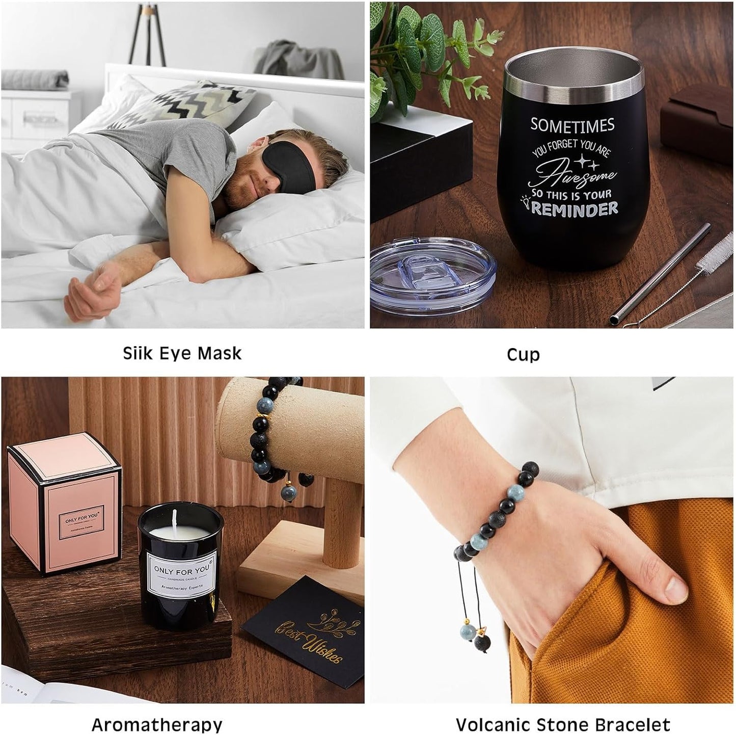 15 Pcs Birthday Gifts for Men Beard Care Set for Him Valentine'S Day Gifts Basket Ideas Kit for Men Tumbler Bath Robe for Dad Husband Boyfriend Box(Black)